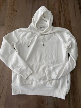 Express Men’s White Hooded Pullover Sweatshirt